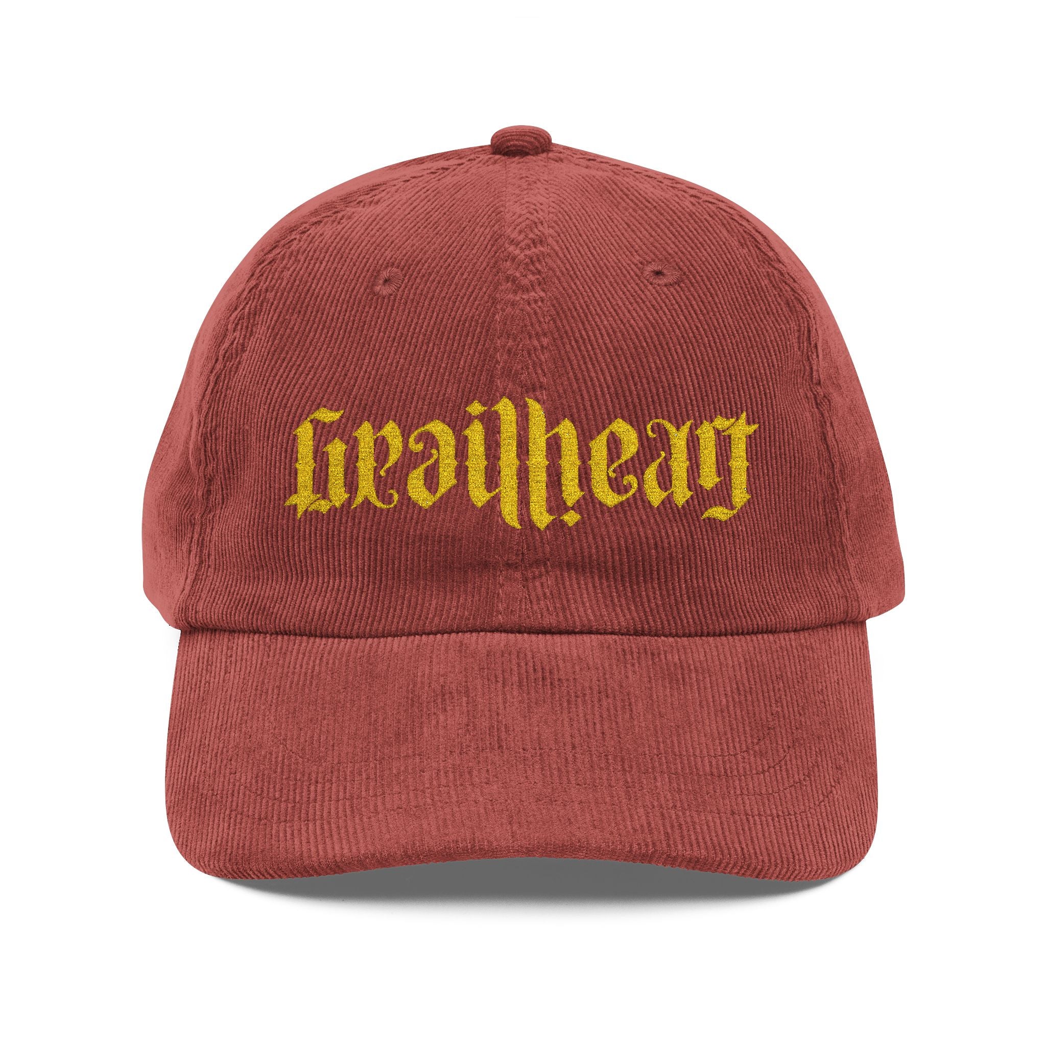 GrailHeart Ambigram — Embroidered Vintage Corduroy Cap
