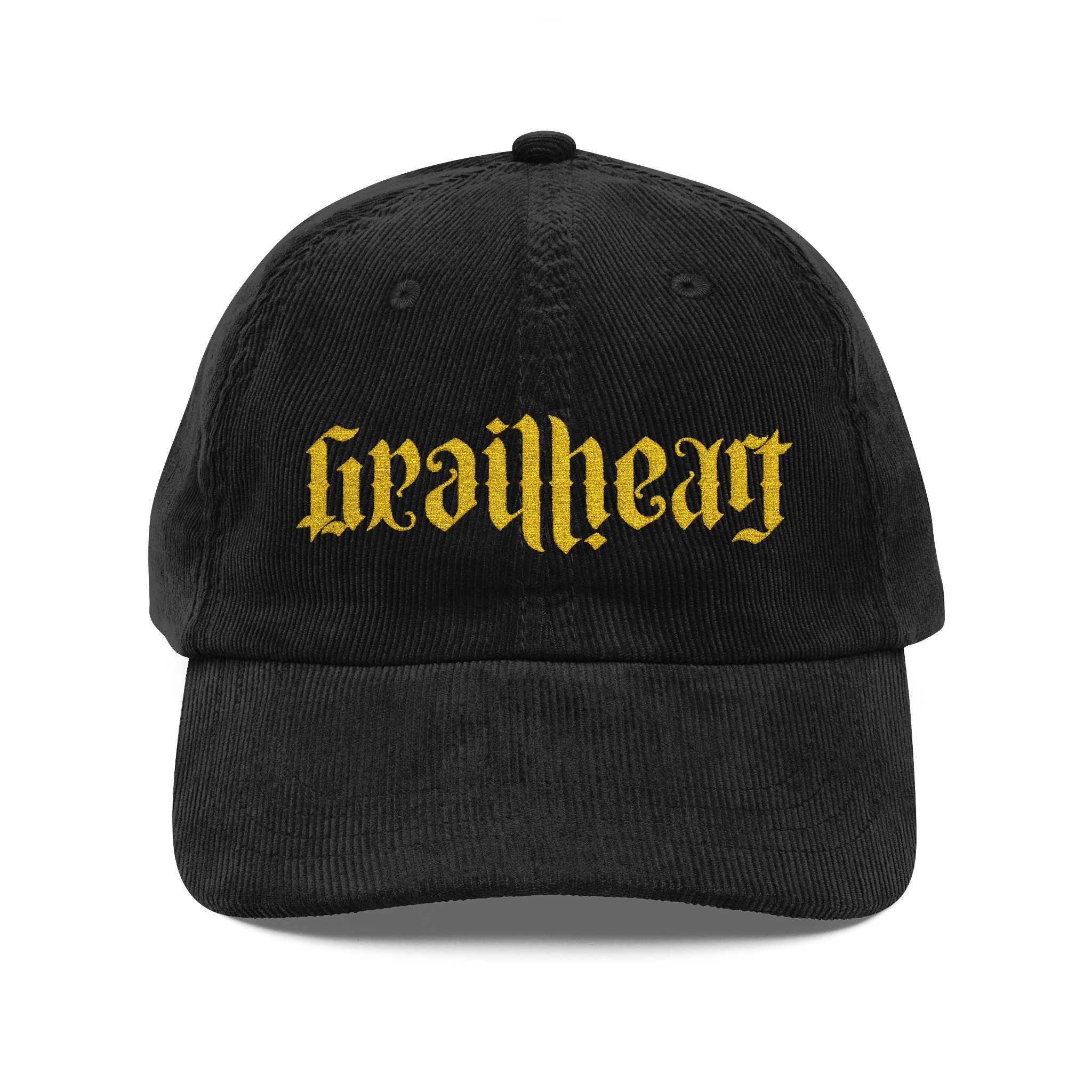 GrailHeart Ambigram — Embroidered Vintage Corduroy Cap