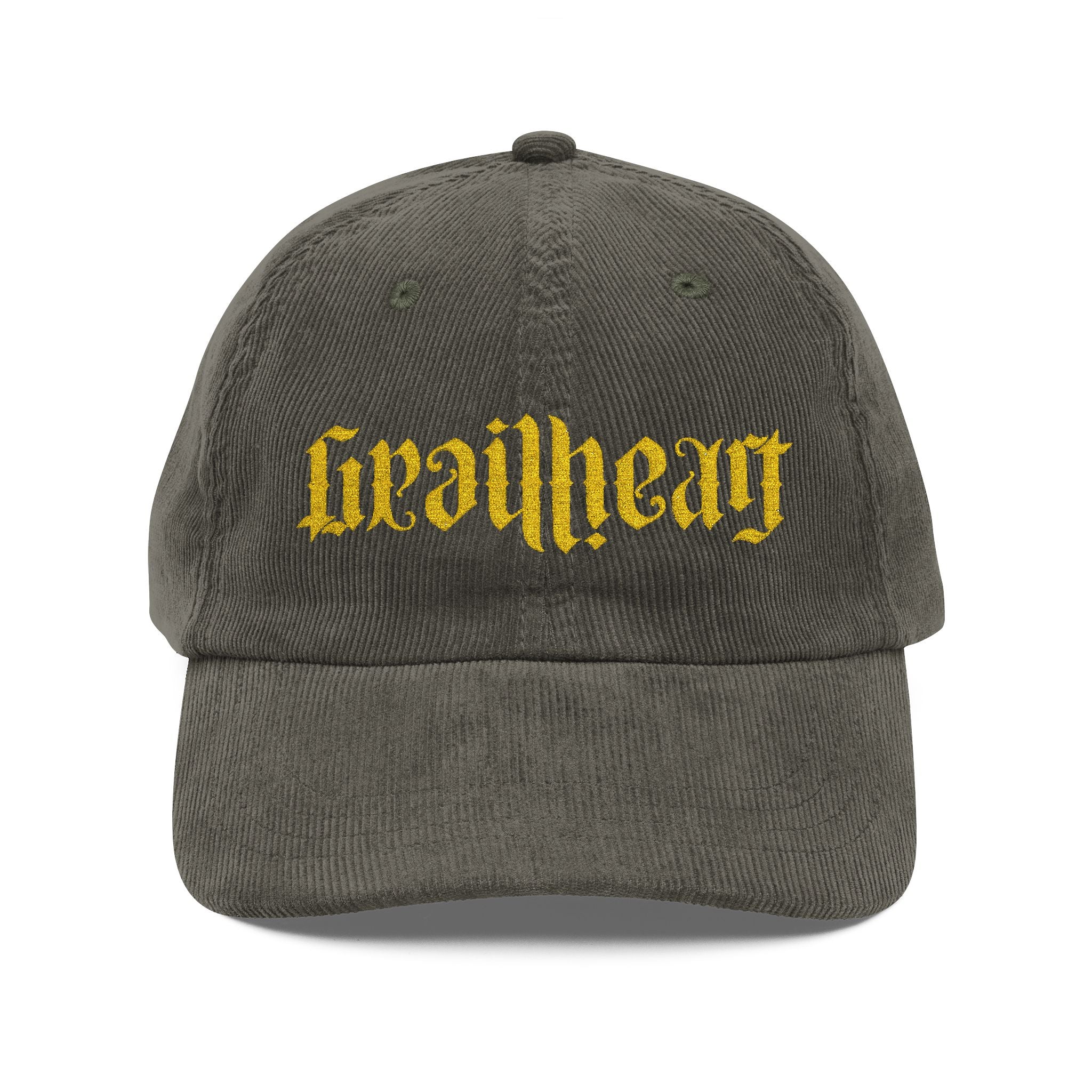 GrailHeart Ambigram — Embroidered Vintage Corduroy Cap
