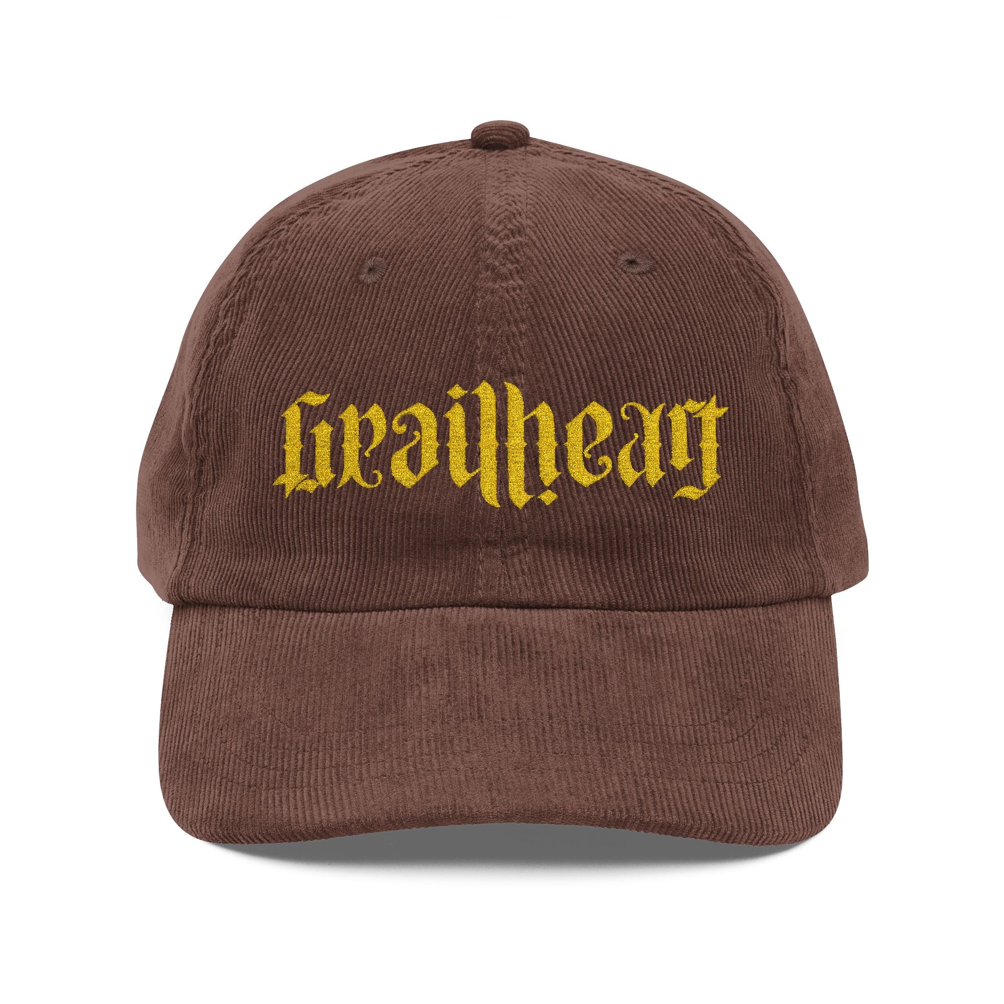 GrailHeart Ambigram — Embroidered Vintage Corduroy Cap