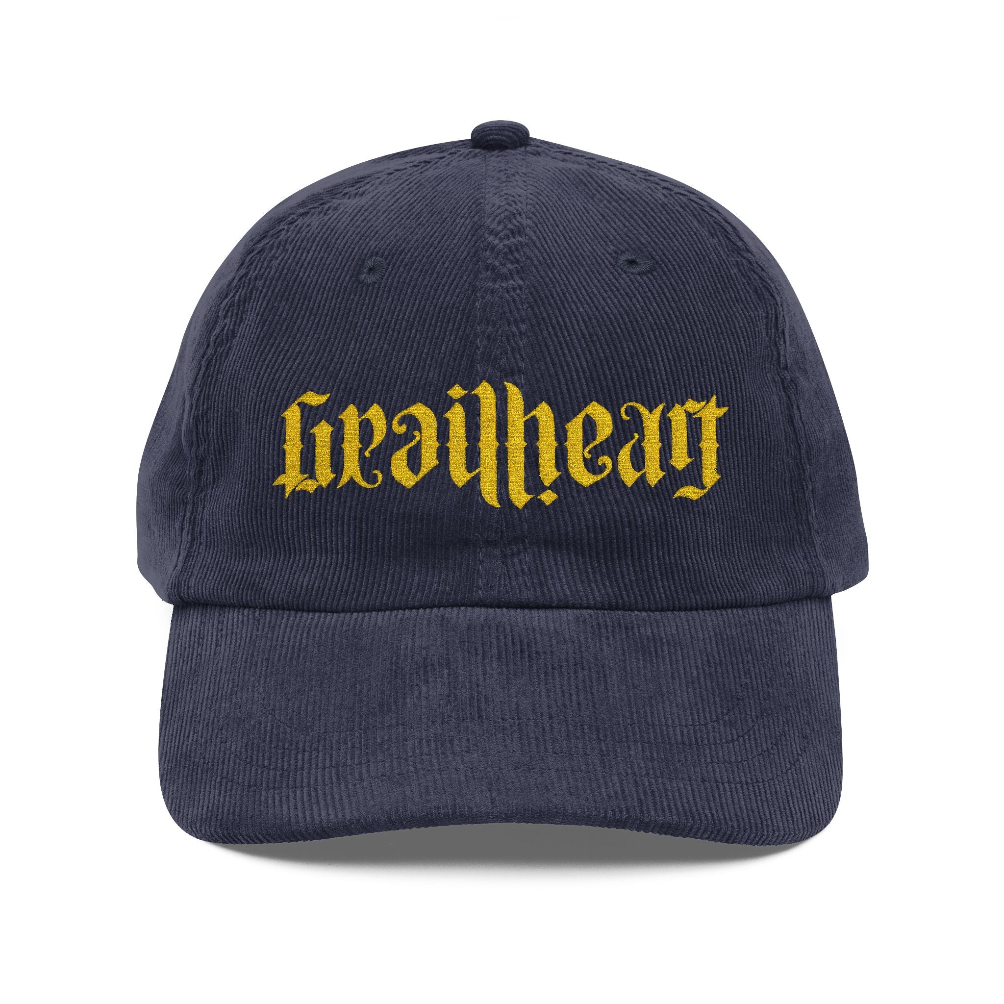 GrailHeart Ambigram — Embroidered Vintage Corduroy Cap