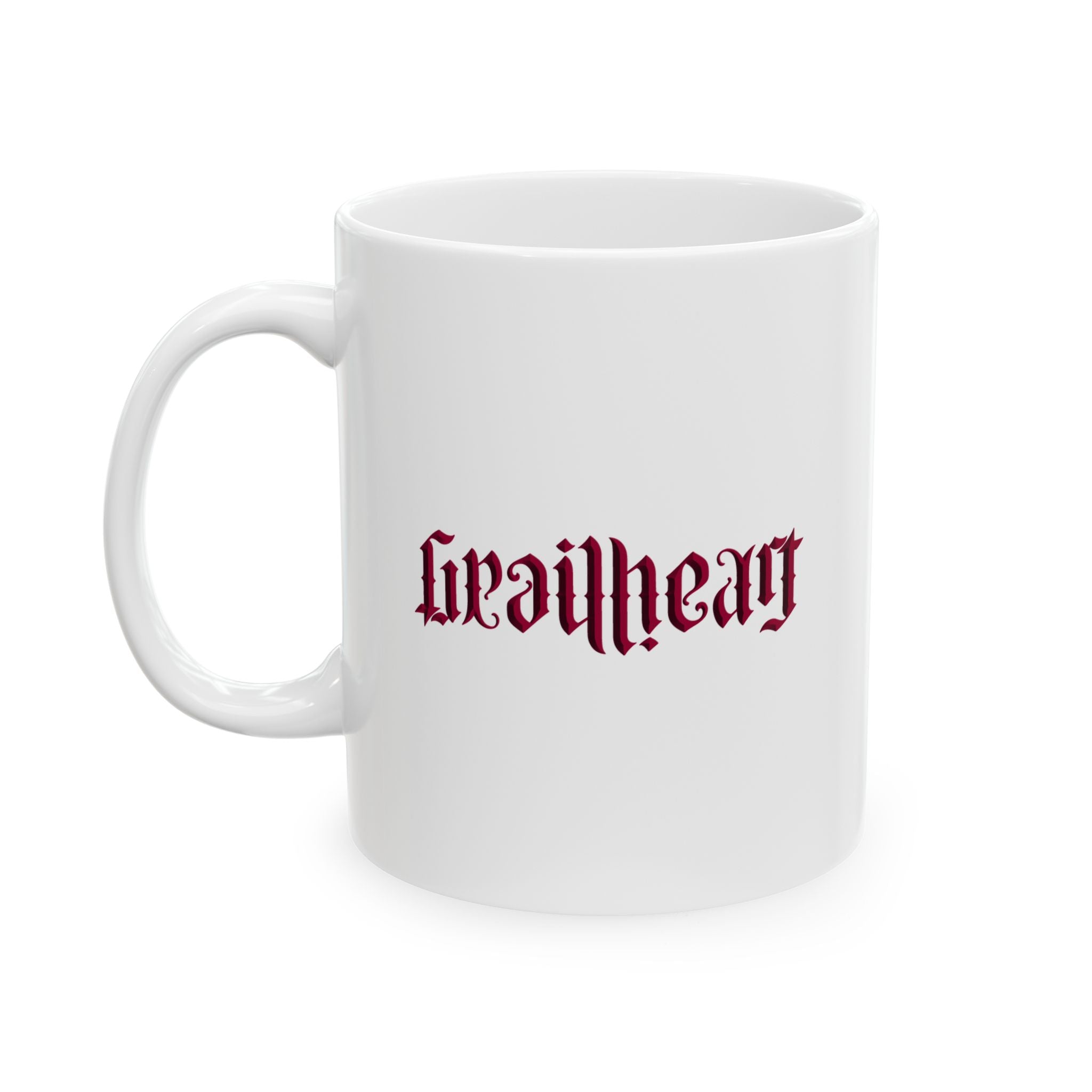 GrailHeart Ambigram Ceramic Mug (Red)