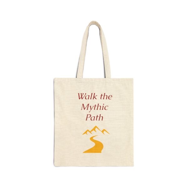 "Walk the Mythic Path" Canvas Tote Bag - Image 2