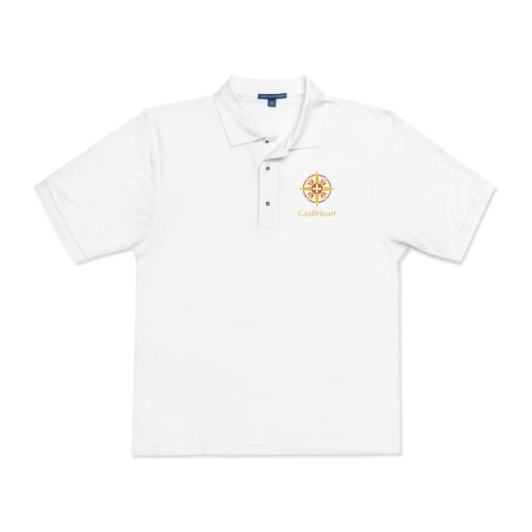 Embroidered "GrailHeart" Unisex Polo Shirt - Image 3