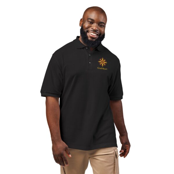 Embroidered "GrailHeart" Unisex Polo Shirt - Image 2